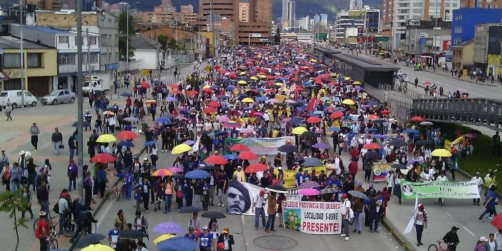 Reporte de manifestaciones actuales y bloqueos en Bogotá, jueves 6 de mayo